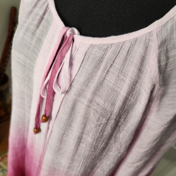 Zac & Rachel‎ Pink and White Ombre Flowy Top  Size Large - Picture 2 of 5